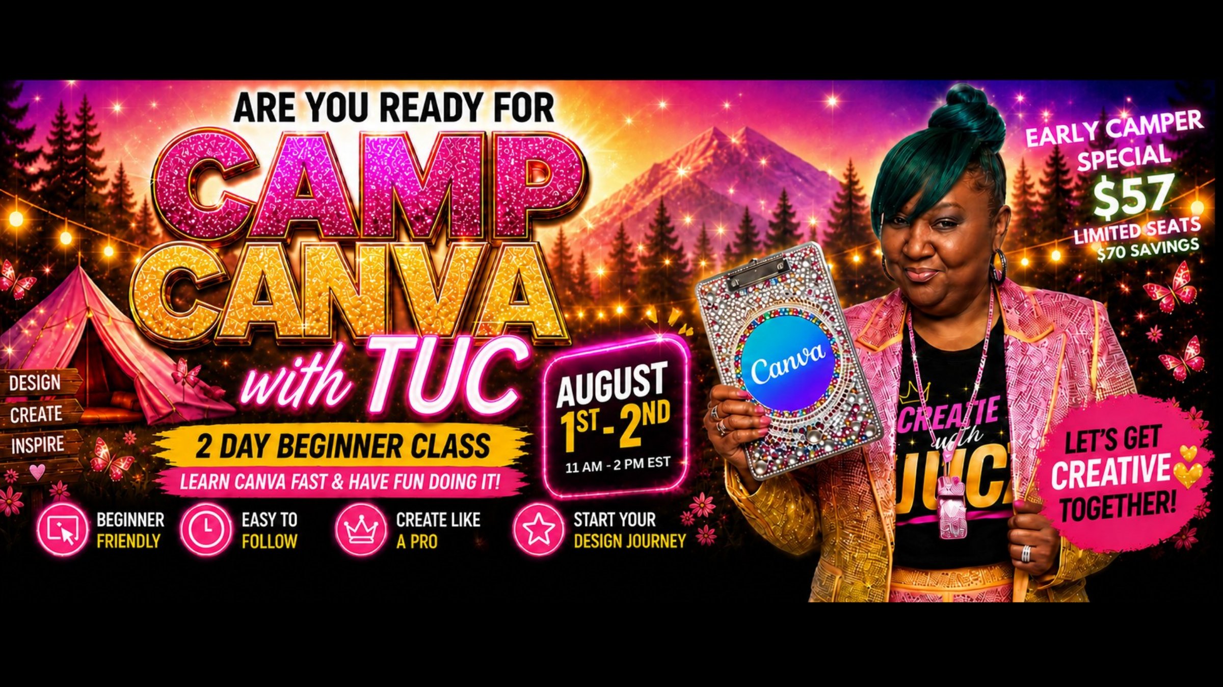 Camp Canva with TUC Banner